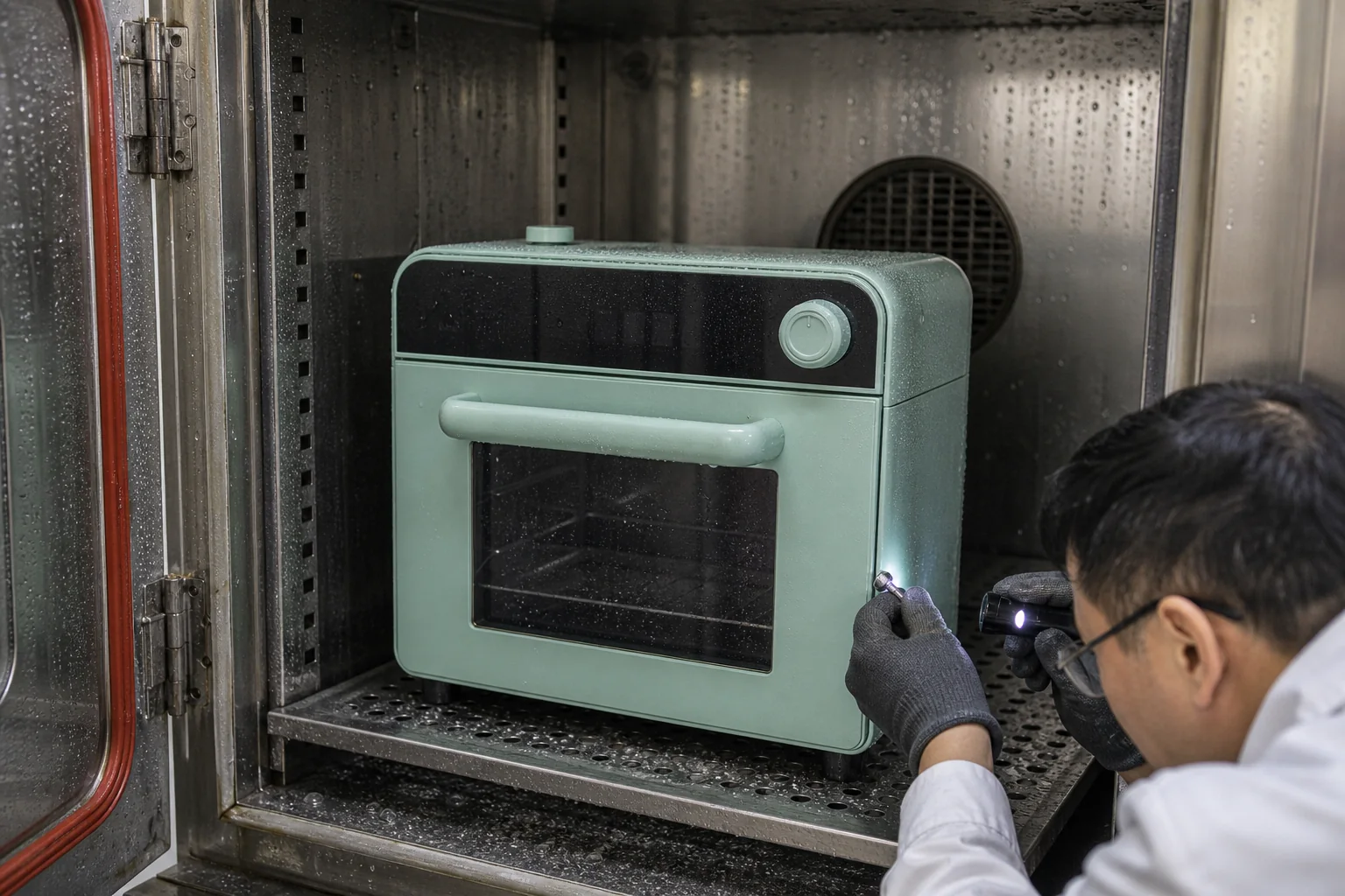 LINDEN oven in a realistic humidity and cyclic salt-mist product validation chamber